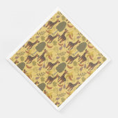 キリンのシームレスなパターン黄色の背景 (コーナー)