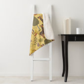 キリンのシームレスなパターン黄色の背景 シェルパブランケット (インサイチュ)