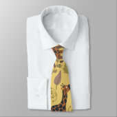 キリンのシームレスなパターン黄色の背景 ネクタイ (タイ)