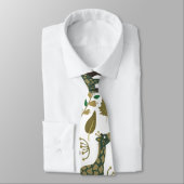 キリンのシームレスパターン |カラフル花柄 ネクタイ (タイ)