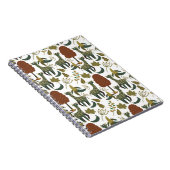 キリンのシームレスパターン |カラフル花柄 ノートブック (右側)