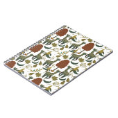 キリンのシームレスパターン |カラフル花柄 ノートブック (左側)