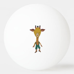 キリンのジャングルの友人のベビー動物水色 卓球ボール