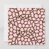 キリンのスキンパターンリボンBow Baby Girl招待状 招待状 (裏面)