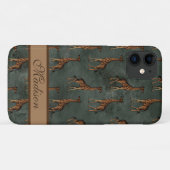 キリンのスクリプト名シックなスタイリッシュトレンディーサファリ Case-Mate iPhoneケース (裏面(横))