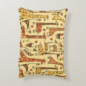 キリンのスケッチ、おもしろいシームレスデザイン。 アクセントクッション (裏面(縦))