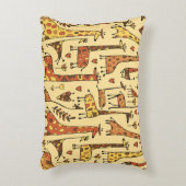 キリンのスケッチ、おもしろいシームレスデザイン。 アクセントクッション (正面(垂直))