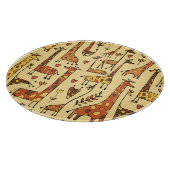 キリンのスケッチ、おもしろいシームレスデザイン。 カッティングボード (角)