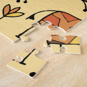 キリンのスケッチ、おもしろいシームレスデザイン。 ジグソーパズル (側面)