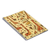 キリンのスケッチ、おもしろいシームレスデザイン。 ノートブック (右側)