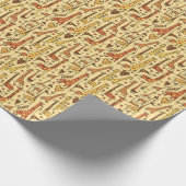 キリンのスケッチ、おもしろいシームレスデザイン。 ラッピングペーパー (角)