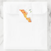 キリンのステッカー スクエアシール (バッグ)