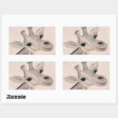 キリンのステッカー 長方形シール (シート)