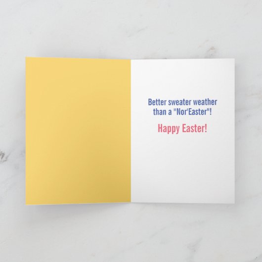 キリンのセーターの天気がイースターよりも良い カード (内部)