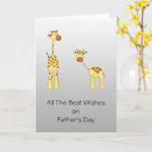 キリンのデザインの父の日カード カード (黄色い花)