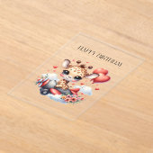 キリンのパイロット お誕生日 アクリル招待状 (レイダウン)