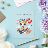 キリンのパイロット お誕生日 アクリル招待状 (インサイチュ (ウェディング))