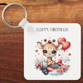 キリンのパイロット お誕生日 キーホルダー (正面)