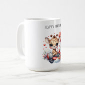 キリンのパイロット お誕生日 コーヒーマグカップ (正面左)