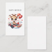 キリンのパイロット お誕生日 名刺 (正面/裏面)