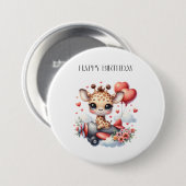 キリンのパイロット お誕生日 缶バッジ (正面&裏面)