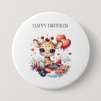 キリンのパイロット お誕生日 缶バッジ