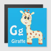 キリンのパーソナライズABC：文字G – 名前を追加 (正面/裏面)