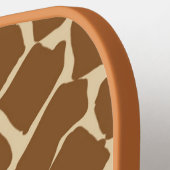 キリンのファーパターンプリント ピックルボールラケット (左詳細)