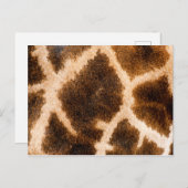 キリンのファーパターン ポストカード (正面/裏面)