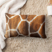 キリンのプリントが付いている枕 ランバークッション (ブランケット)