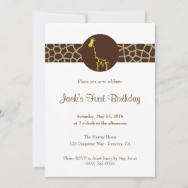 キリンのプリントのカスタムの誕生日 招待状