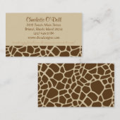 キリンのプリントの日焼け 名刺 (正面/裏面)