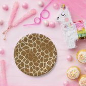 キリンのプリントの紙皿 ペーパープレート (パーティー)