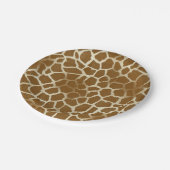 キリンのプリントの紙皿 ペーパープレート (アングル)