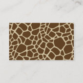 キリンのプリントの緑のお母さんカード コーリングカード (裏面)