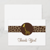 キリンのプリントは感謝していしています サンキューカード (正面/裏面)