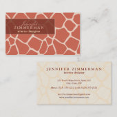 キリンのプリントデザイナー名刺:: 珊瑚 名刺 (正面/裏面)