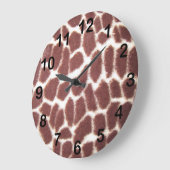キリンのプリント ラージ壁時計 (傾斜)