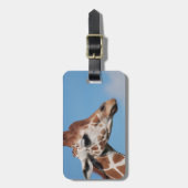 キリンのプロフィールの荷物のラベル ラゲッジタグ (正面縦)