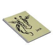 キリンのヘッド入れ墨の芸術 ノートブック (右側)