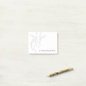 キリンのヘッド入れ墨の芸術 ポストイット (デスク上)