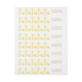 キリンのベビーシャワーの差出人住所ラベル ラップアラウンドラベル (シート)