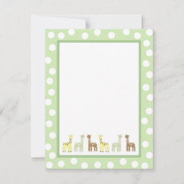 キリンのベビーシャワーはノート感謝していしています サンキューカード