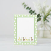 キリンのベビーシャワーはノート感謝していしています サンキューカード (スタンド正面)