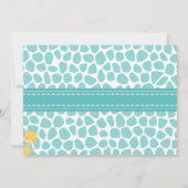 キリンのベビーシャワー招待状 招待状 (裏面)