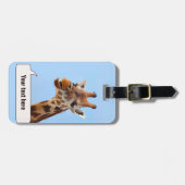 キリンのポートレートのカスタムな荷物のラベル ラゲッジタグ (正面横)