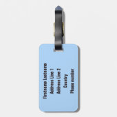 キリンのポートレートのカスタムな荷物のラベル ラゲッジタグ (裏面縦)