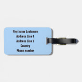 キリンのポートレートのカスタムな荷物のラベル ラゲッジタグ (裏面横)