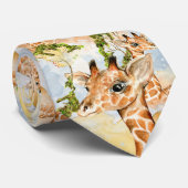 キリンのポートレートの動物の写真 ネクタイ (ロール)