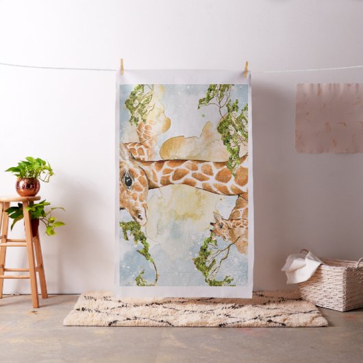 キリンのポートレートの動物の写真 ファブリック (インサイチュ)